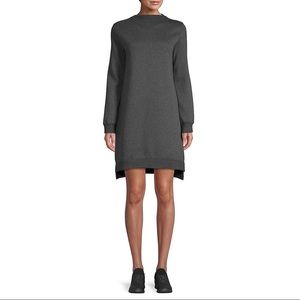 Askya Cotton Blend Sweatshirt Dress in Navy XS